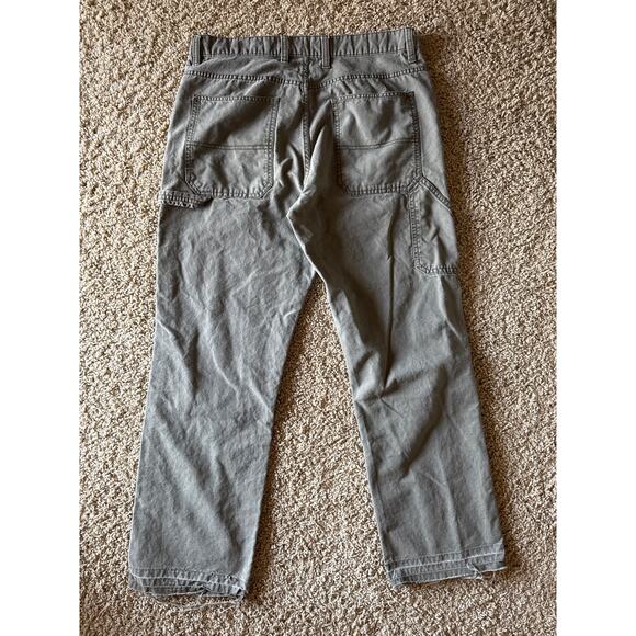 Upcycled Realtree Patched Blue Mountain 34x30 Olive Green Carpenter Work Pants - Picture 4 of 7